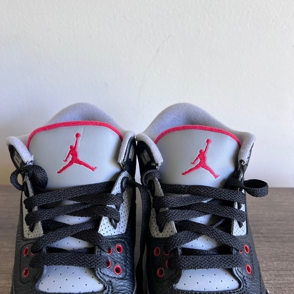 Nike Air Jordan 3 Retro OG BG Black Cement Sneaker Size 6Y or Women's 8 #B1232A - Picture 9 of 11